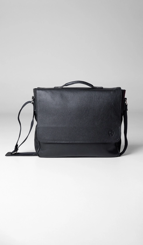 Bolsa Carteiro Aba Lisa Couro