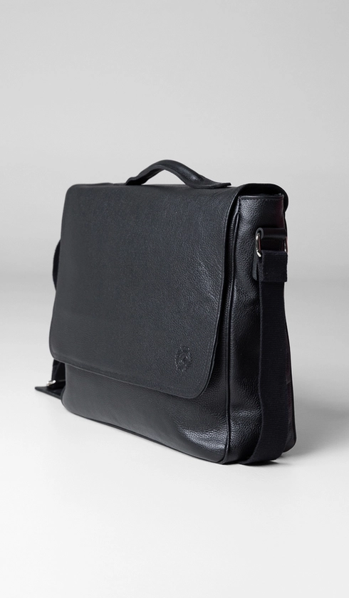 Bolsa Carteiro Aba Lisa Couro