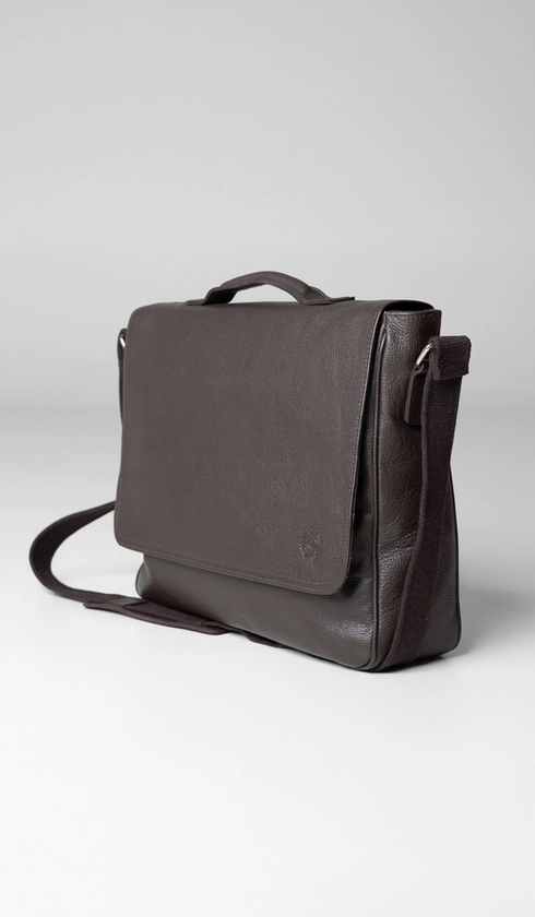 Bolsa Carteiro Aba Lisa Couro