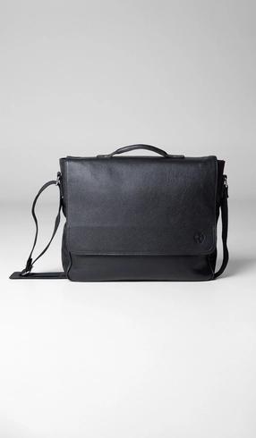 Bolsa Carteiro Aba Lisa Couro