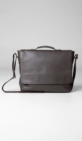 Bolsa Carteiro Aba Lisa Couro