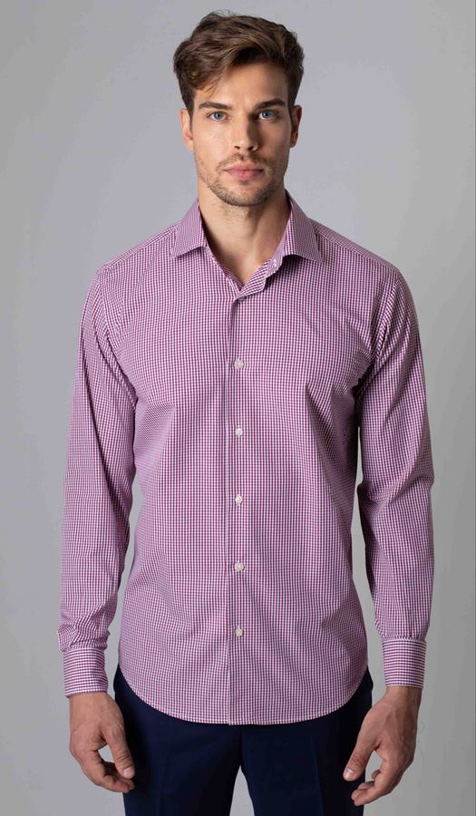 CAMISA SOCIAL SLIM FIT XADREZ FIO 60 - Pilgrim