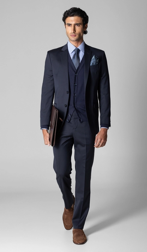 Terno Marzotto Slim Liso