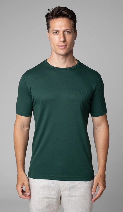 T-Shirt Manga Curta Gola Careca Lisa