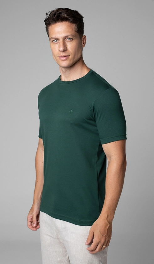 T-Shirt Manga Curta Gola Careca Lisa