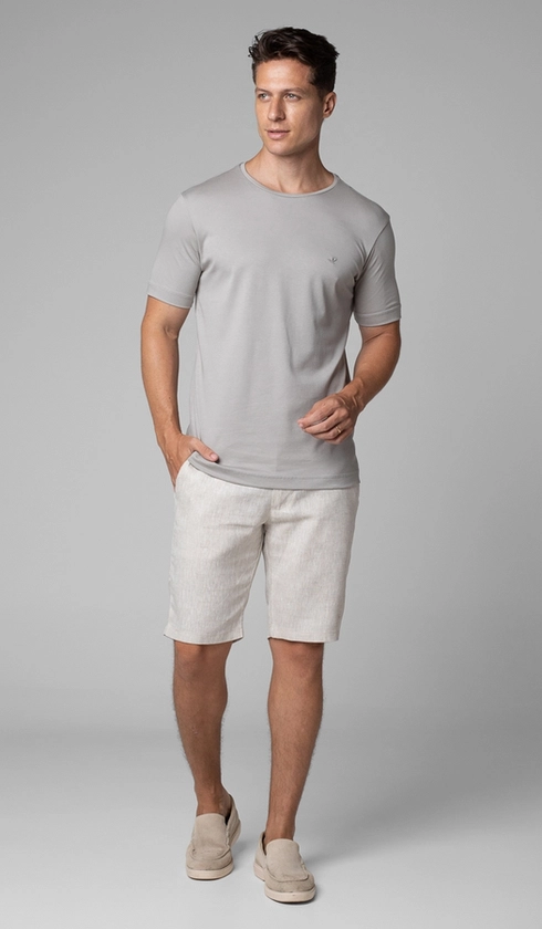 T-Shirt Manga Curta Gola Careca Lisa