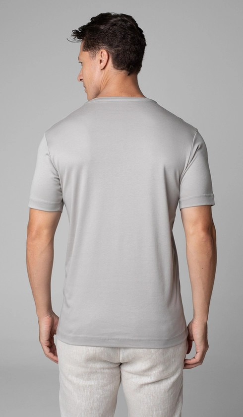 T-Shirt Manga Curta Gola Careca Lisa