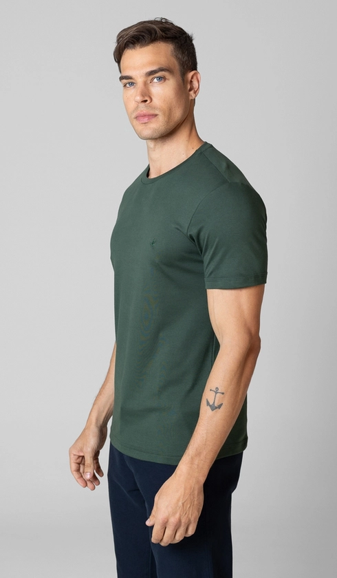 T-Shirt Manga Curta Gola Careca Lisa Superior Cotton