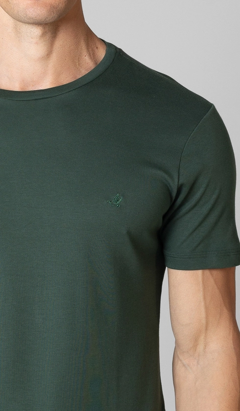 T-Shirt Manga Curta Gola Careca Lisa Superior Cotton