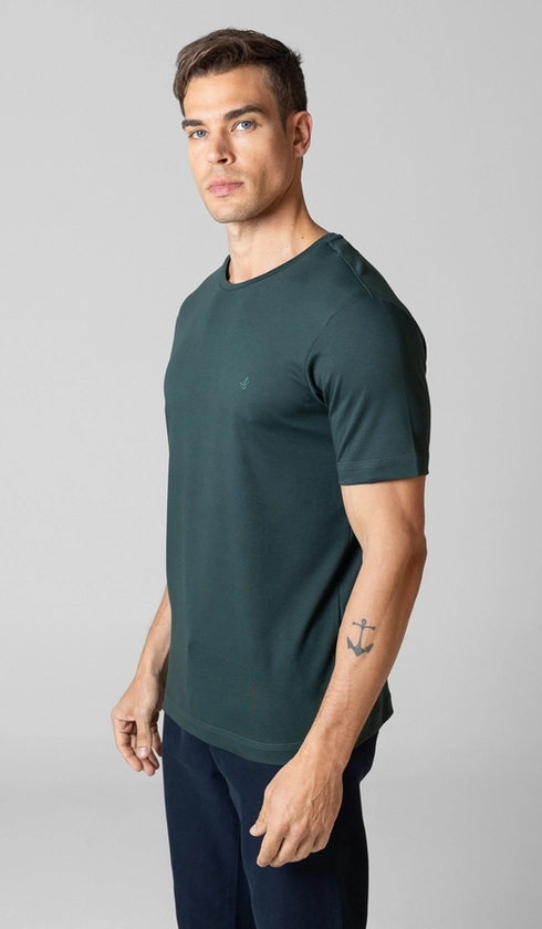 T-Shirt Manga Curta Gola Careca Lisa Superior Cotton