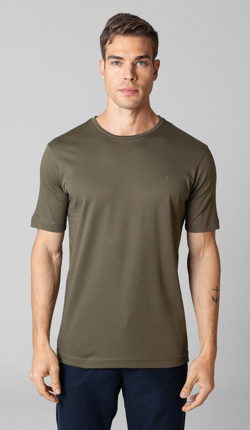 T-Shirt Manga Curta Gola Careca Lisa Superior Cotton
