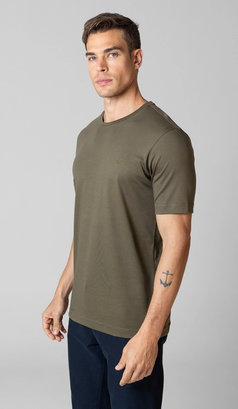 T-Shirt Manga Curta Gola Careca Lisa Superior Cotton