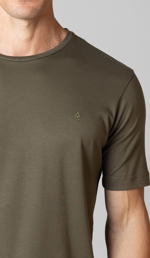 T-Shirt Manga Curta Gola Careca Lisa Superior Cotton