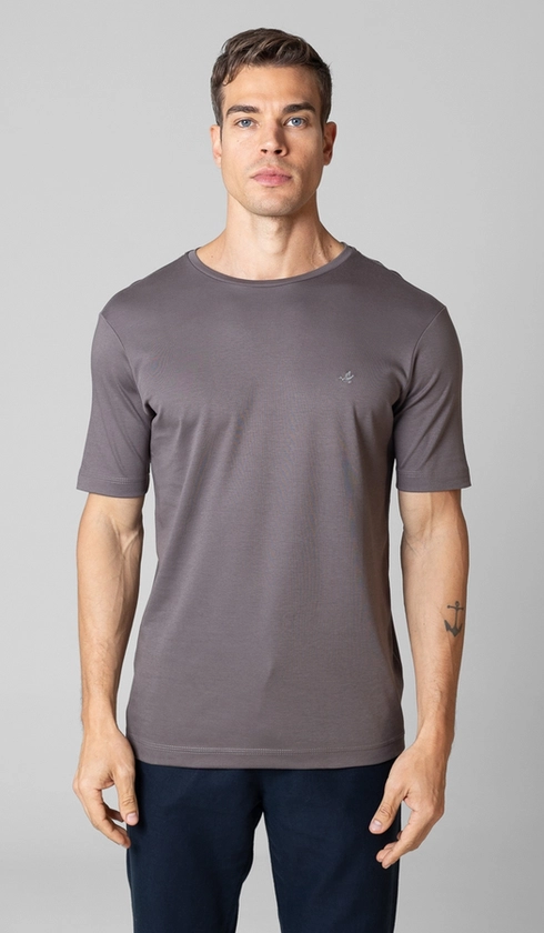 T-Shirt Manga Curta Gola Careca Lisa Superior Cotton