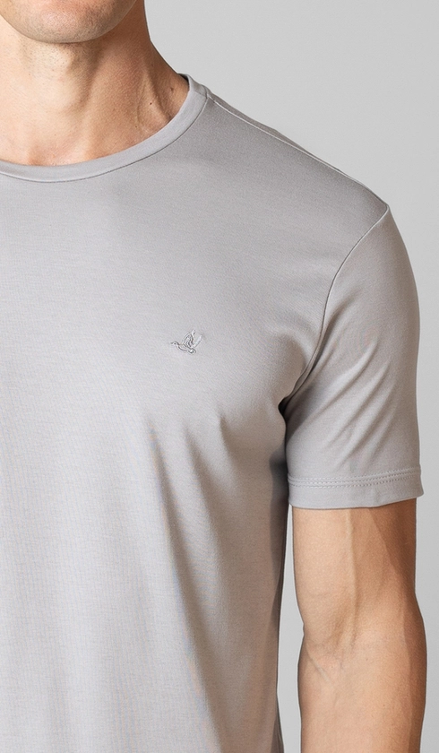 T-Shirt Manga Curta Gola Careca Lisa Superior Cotton
