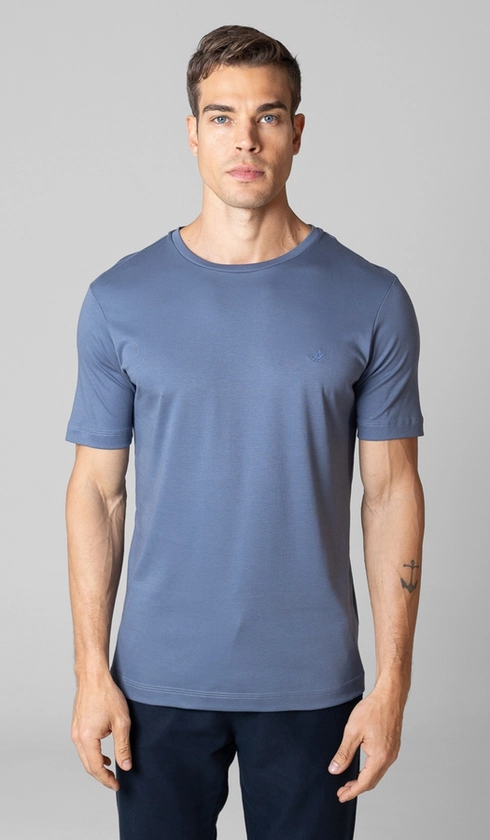 T-Shirt Manga Curta Gola Careca Lisa Superior Cotton