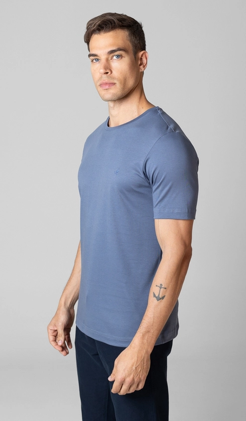 T-Shirt Manga Curta Gola Careca Lisa Superior Cotton