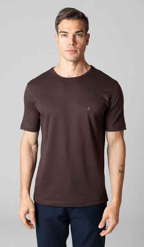 T-Shirt Manga Curta Gola Careca Lisa Superior Cotton