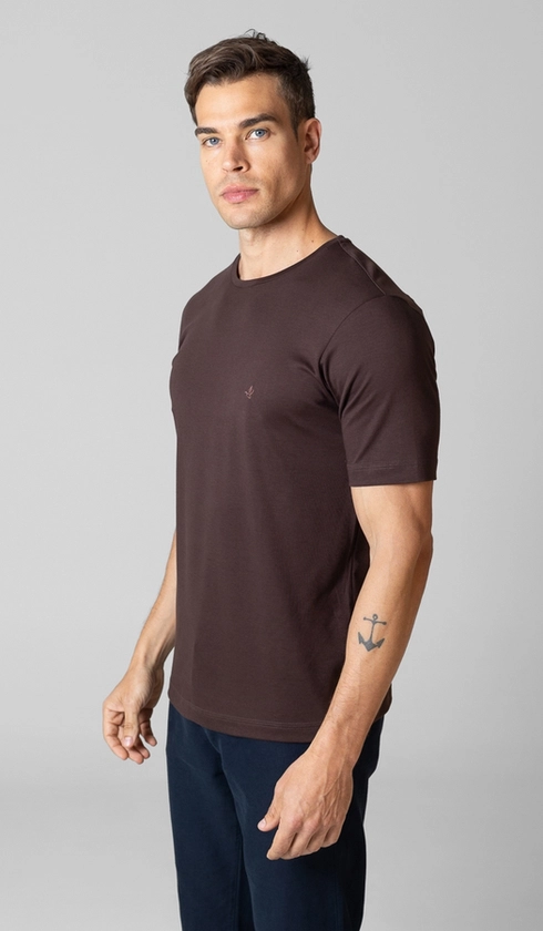 T-Shirt Manga Curta Gola Careca Lisa Superior Cotton