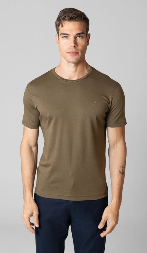 T-Shirt Manga Curta Gola Careca Lisa Superior Cotton