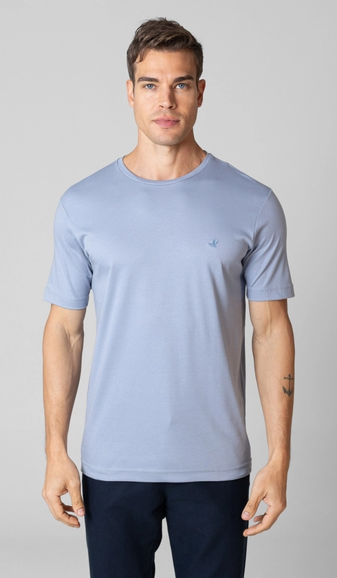 T-Shirt Manga Curta Gola Careca Lisa Superior Cotton