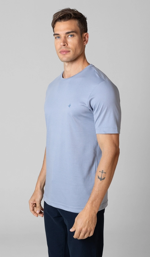 T-Shirt Manga Curta Gola Careca Lisa Superior Cotton
