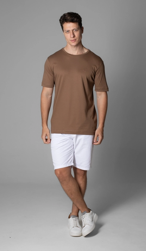 T-Shirt Manga Curta Gola Careca Lisa
