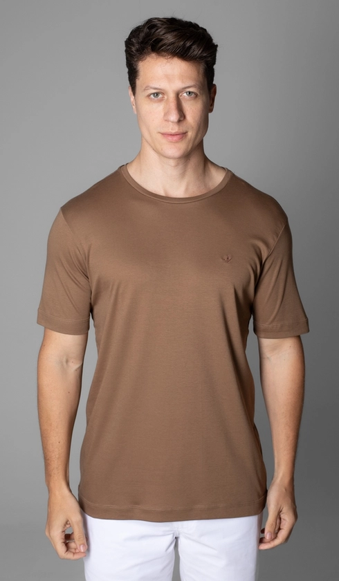T-Shirt Manga Curta Gola Careca Lisa