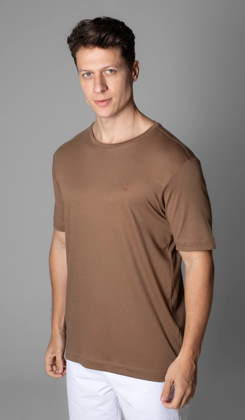 T-Shirt Manga Curta Gola Careca Lisa