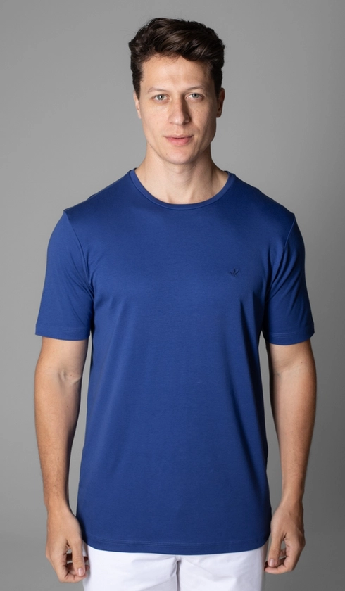 T-Shirt Manga Curta Gola Careca Lisa