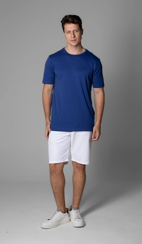T-Shirt Manga Curta Gola Careca Lisa