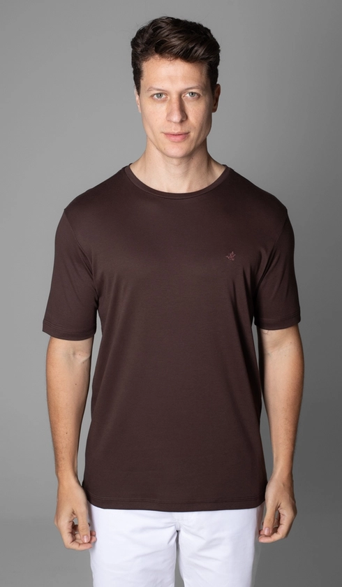 T-Shirt Manga Curta Gola Careca Lisa