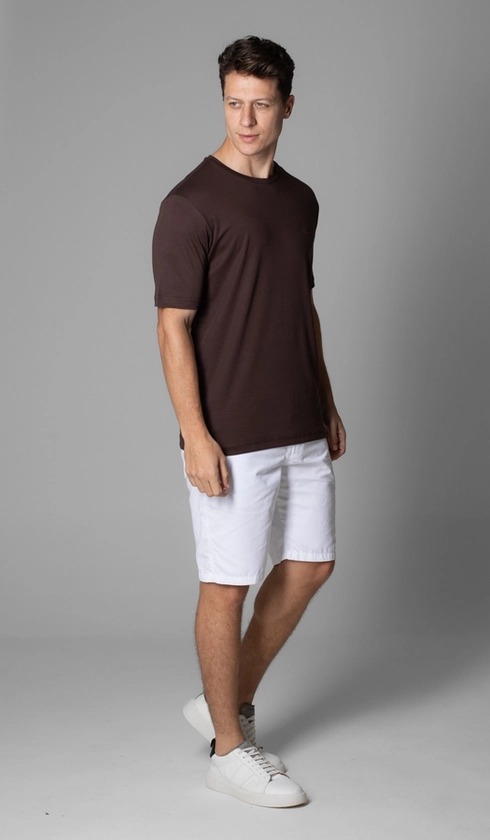 T-Shirt Manga Curta Gola Careca Lisa