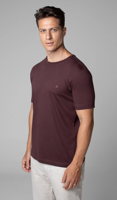 T-Shirt Manga Curta Gola Careca Lisa