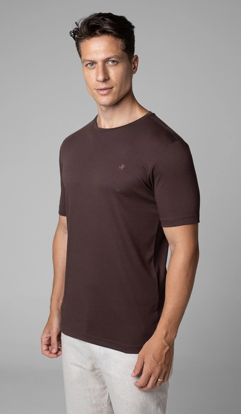 T-Shirt Manga Curta Gola Careca Lisa
