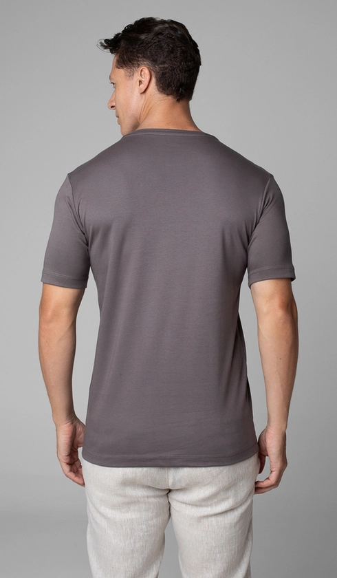 T-Shirt Manga Curta Gola Careca Lisa