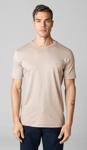 T-Shirt Manga Curta Gola Careca Lisa Superior Cotton