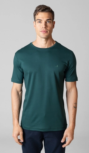 T-Shirt Manga Curta Gola Careca Lisa Superior Cotton