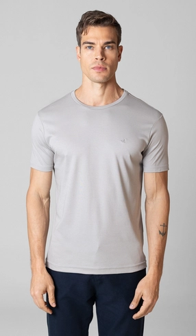 T-Shirt Manga Curta Gola Careca Lisa Superior Cotton