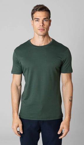 T-Shirt Manga Curta Gola Careca Lisa Superior Cotton