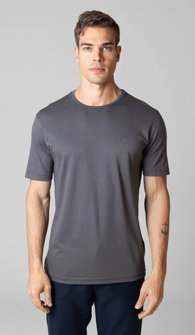 T-Shirt Manga Curta Gola Careca Lisa Superior Cotton