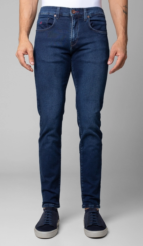 Calça Jeans Slim Moletom Gold