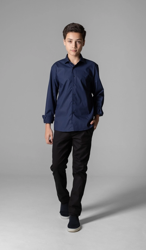 Camisa Social Básica Manga Longa