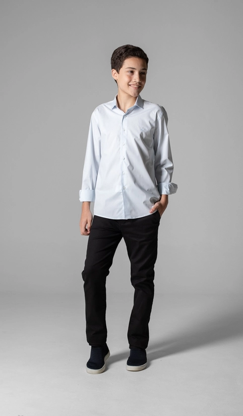 Camisa Social Básica Manga Longa
