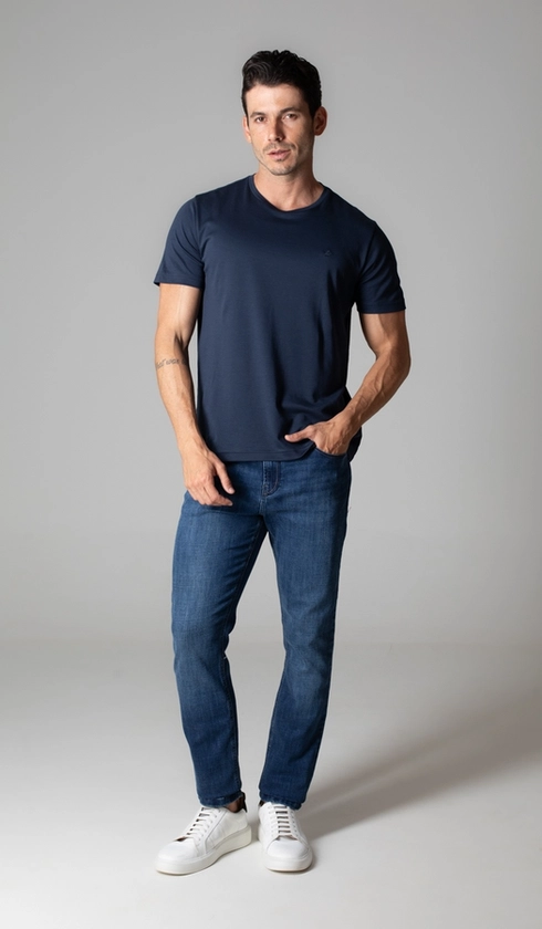 Calça Jeans 5 Bolsos Slim