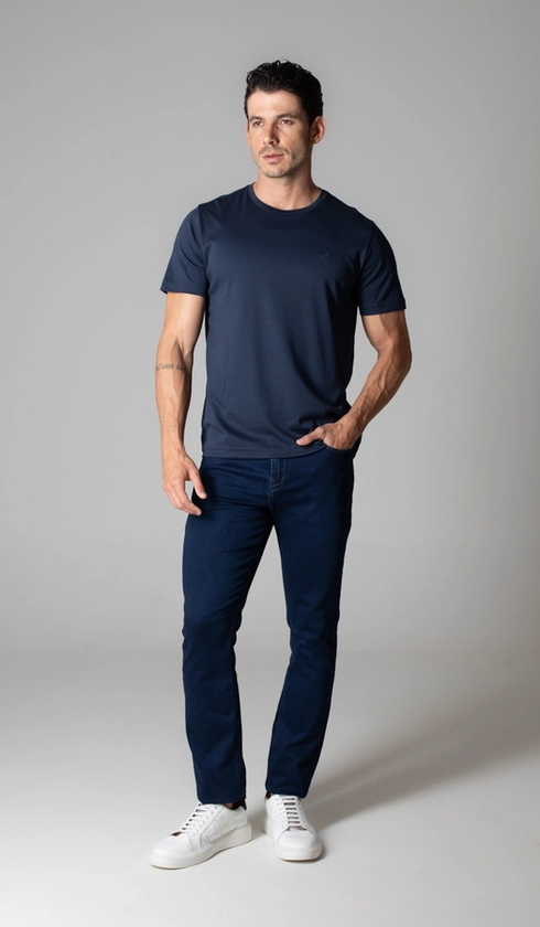 Calça Jeans 5 Bolsos Slim