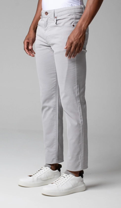Calça Sarja 5 Bolsos Color Elástico e Corda