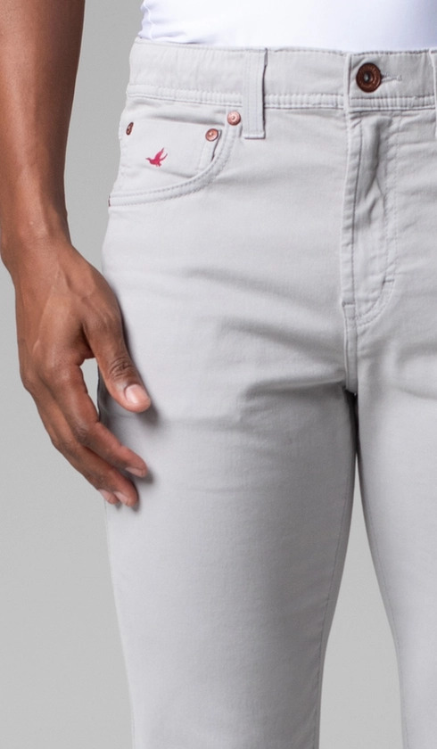 Calça Sarja 5 Bolsos Color Elástico e Corda