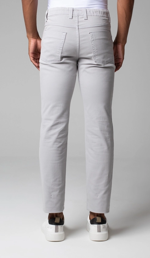 Calça Sarja 5 Bolsos Color Elástico e Corda