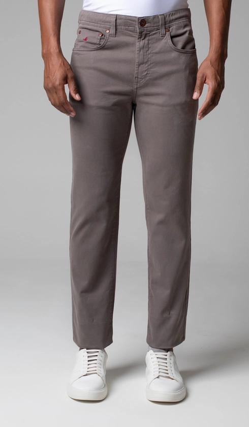 Calça Sarja 5 Bolsos Color Elástico e Corda